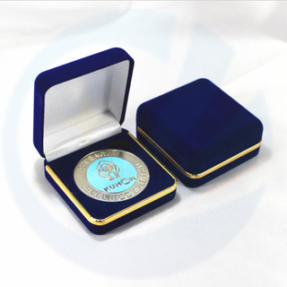 MOQ Factoryダイレクトカスタマイズは、ベルベットボックスのベルベットボックス /コインが付いたベルベット /コインのケースベルベットボックスのカスタマイズゴールドコインをカスタマイズします
