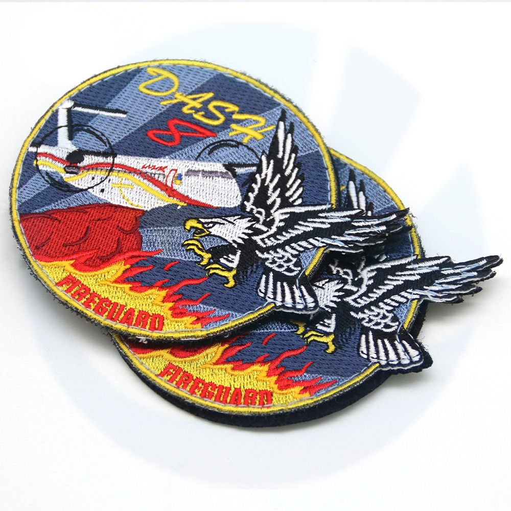 カスタムタスクフォースのジェンダーマリーナショナル刺繍パッチフランスフランス空軍パイロット刺繍パッチ