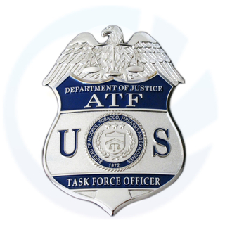 米国ATF TFOタスクフォースオフィサーバッジソリッドカッパーレプリカ映画小道具