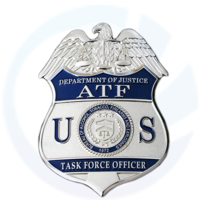 米国ATF TFOタスクフォースオフィサーバッジソリッドカッパーレプリカ映画小道具