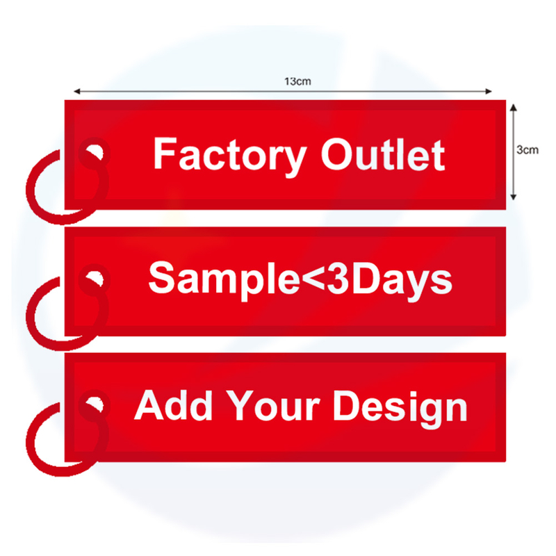 プロモーションギフトカスタム安いフライトテキスタイルキージェットタグチェーンファブリックエンプロイドモーターサイクルカーキーチェーン織りキーチェーン