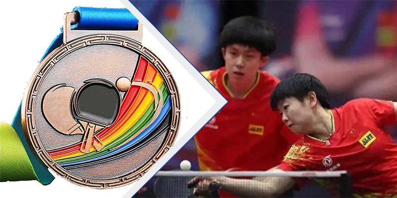 カスタムスポーツメダル：卓球の成果を認識します
