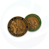 メッキ青銅の軍用コイン