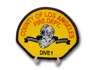ロサンゼルス郡消防施設米国警察刺繍パッチ